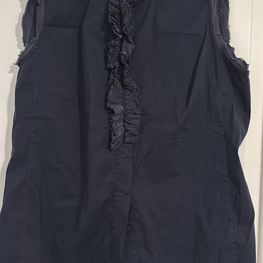 Tory Burch Dark black Ruffle Top